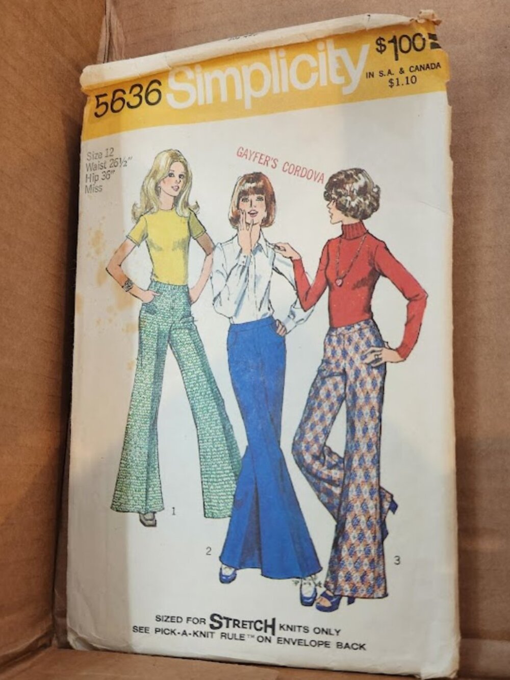 6 Vintage patterns from 1950- 1970